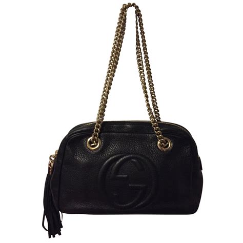 sac gucci soho noir occasion|Sac bandoulière soho en cuir Gucci Noir en Cuir .